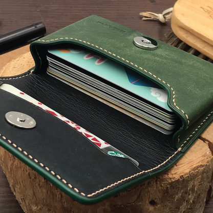 Pueblo Leather | Magnetic Snap Business Name Card Case | 磨砂牛皮系列 | 磁扣開關卡片盒