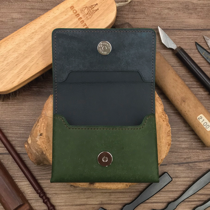 Pueblo Leather | Magnetic Snap Business Name Card Case | 磨砂牛皮系列 | 磁扣開關卡片盒