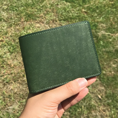 Pueblo Leather | Bifold Short Wallet | Card Slot, Photo Slot | 磨砂牛皮系列 | 兩摺短銀包 | 卡位，相位款式