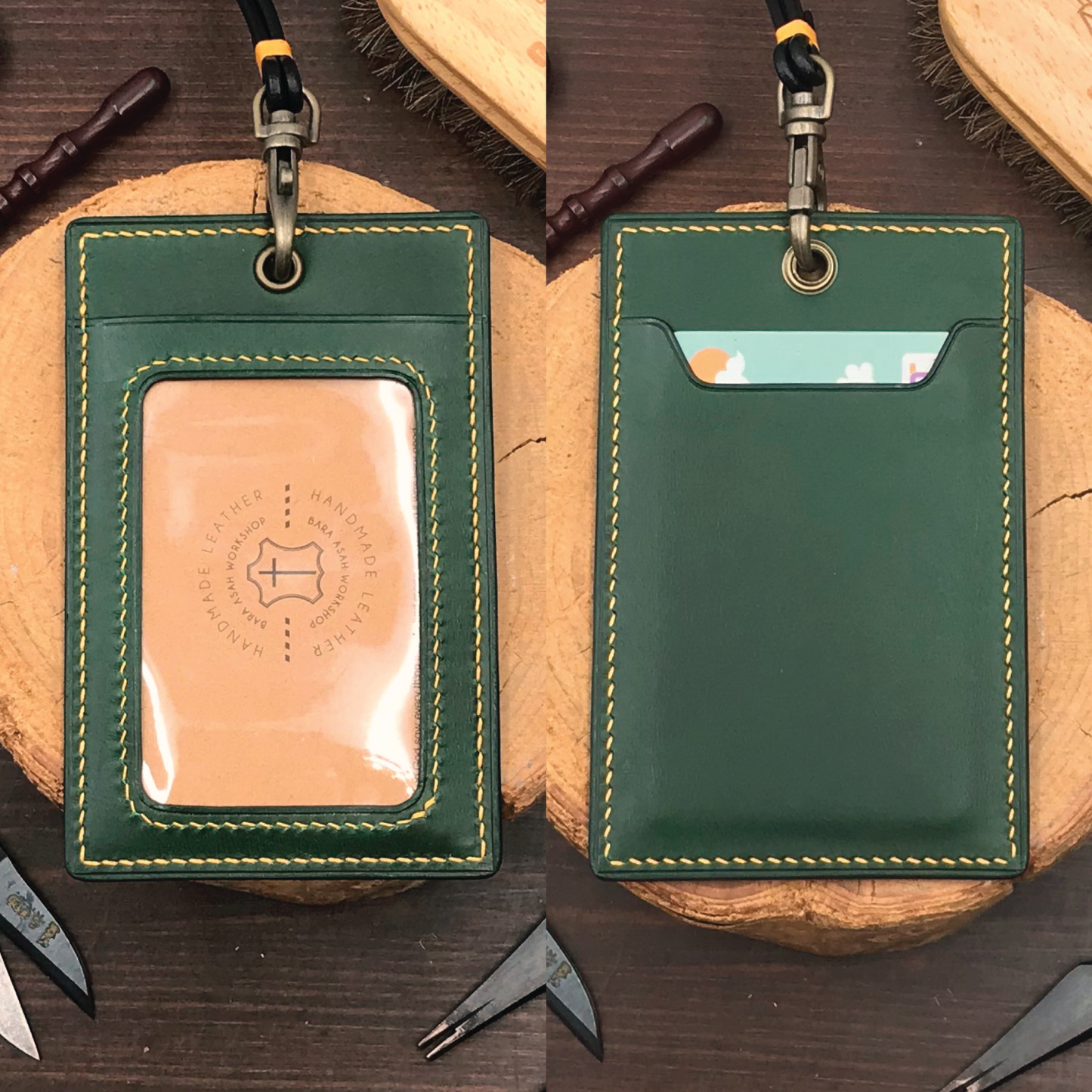 Buttero Leather | ID Cardholder with Lanyard | Vertical, Horizontal Style | 植鞣牛皮系列 | 掛頸職員卡套 | 直款橫款