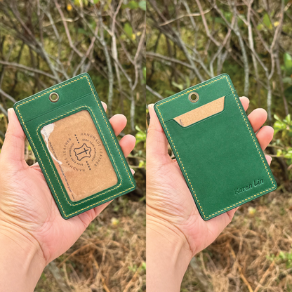 植鞣牛皮系列 | 直立款式掛頸職員卡套