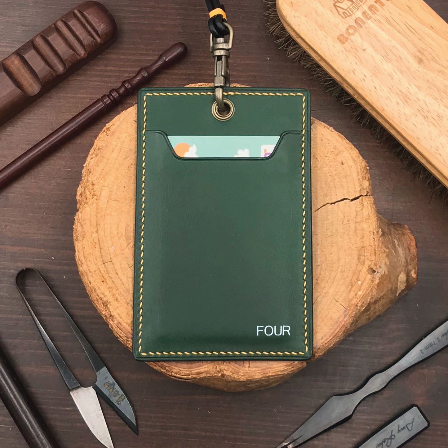 Buttero Leather | ID Cardholder with Lanyard | Vertical, Horizontal Style | 植鞣牛皮系列 | 掛頸職員卡套 | 直款橫款