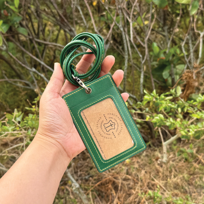 植鞣牛皮系列 | 直立款式掛頸職員卡套