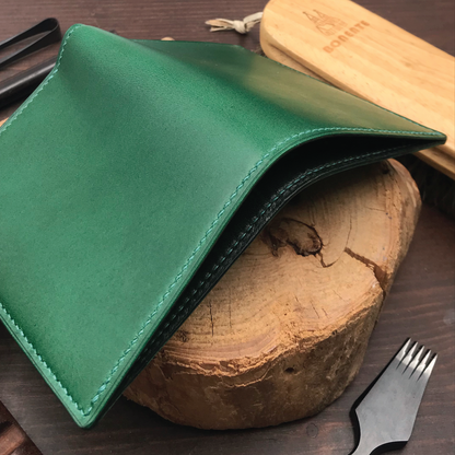 Buttero Leather | Bifold Medium Wallet | Card Slot, Photo Slot | 植鞣牛皮系列 | 兩摺中銀包 | 卡位，相位款式