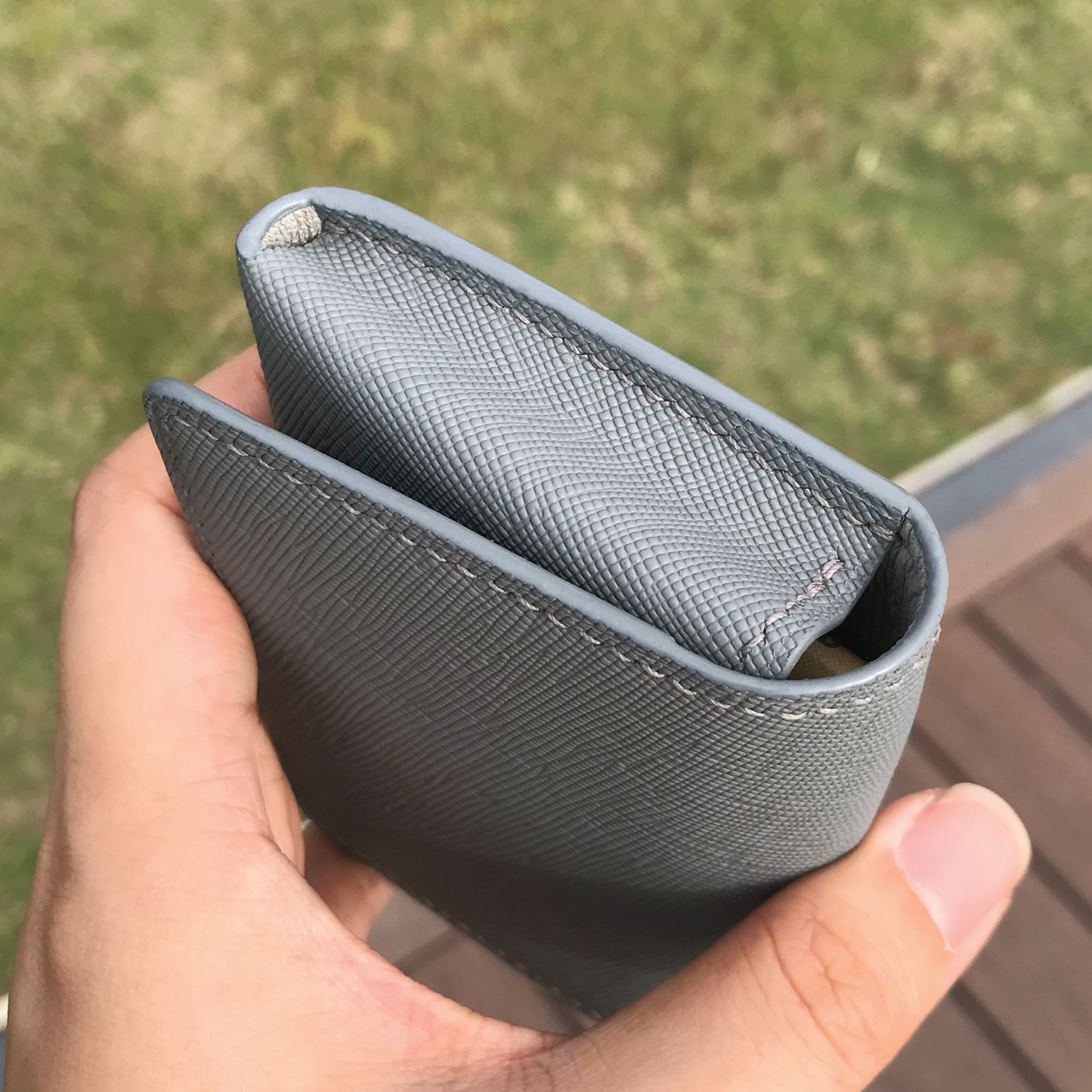 Saffiano Leather | Magnetic Snap Business Name Card Case | 十字紋牛皮系列 | 磁扣開關卡片盒