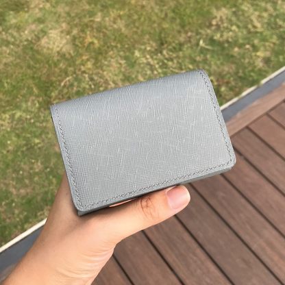 Saffiano Leather | Magnetic Snap Business Name Card Case | 十字紋牛皮系列 | 磁扣開關卡片盒