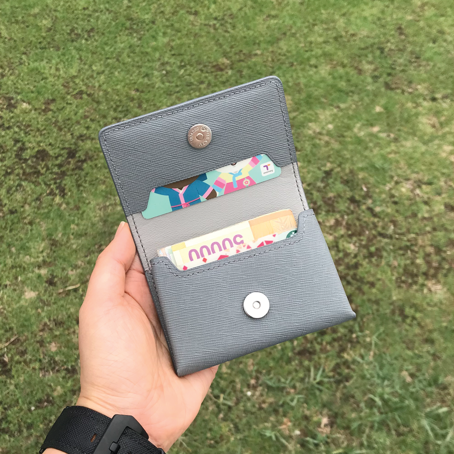 Saffiano Leather | Magnetic Snap Business Name Card Case | 十字紋牛皮系列 | 磁扣開關卡片盒