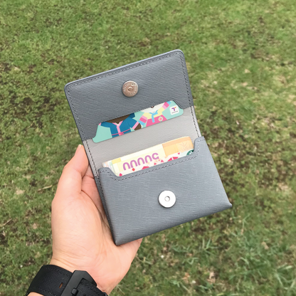 Saffiano Leather | Magnetic Snap Business Name Card Case | 十字紋牛皮系列 | 磁扣開關卡片盒