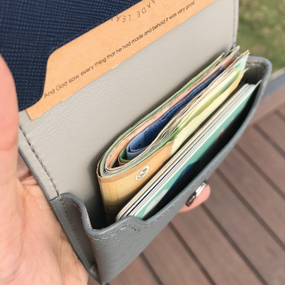 Saffiano Leather | Magnetic Snap Business Name Card Case | 十字紋牛皮系列 | 磁扣開關卡片盒