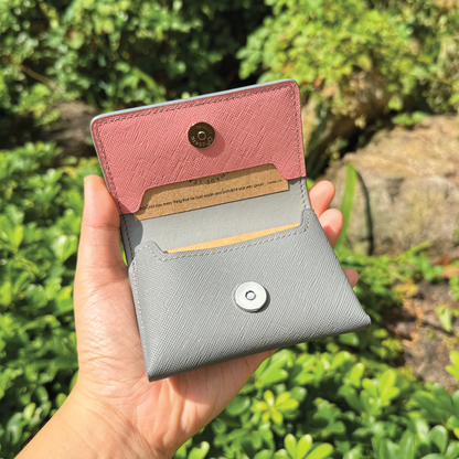 Saffiano Leather | Magnetic Snap Business Name Card Case | 十字紋牛皮系列 | 磁扣開關卡片盒