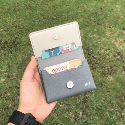 Saffiano Leather | Magnetic Snap Business Name Card Case | 十字紋牛皮系列 | 磁扣開關卡片盒