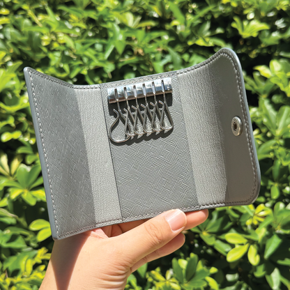 Saffiano Leather | Tri-fold Keyholder | 十字紋牛皮系列 | 三摺鎖匙包