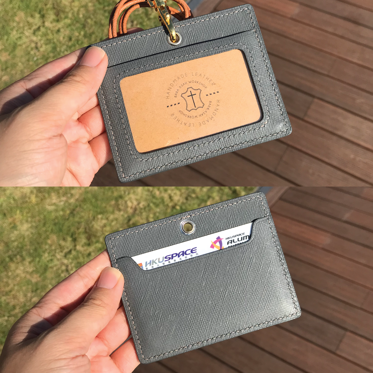 Saffiano Leather | ID Cardholder with Lanyard | Vertical, Horizontal Style | 十字紋牛皮系列 | 掛頸職員卡套 | 直款橫款