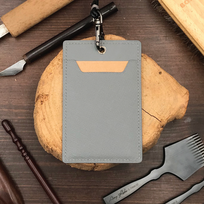 Saffiano Leather | ID Cardholder with Lanyard | Vertical, Horizontal Style | 十字紋牛皮系列 | 掛頸職員卡套 | 直款橫款
