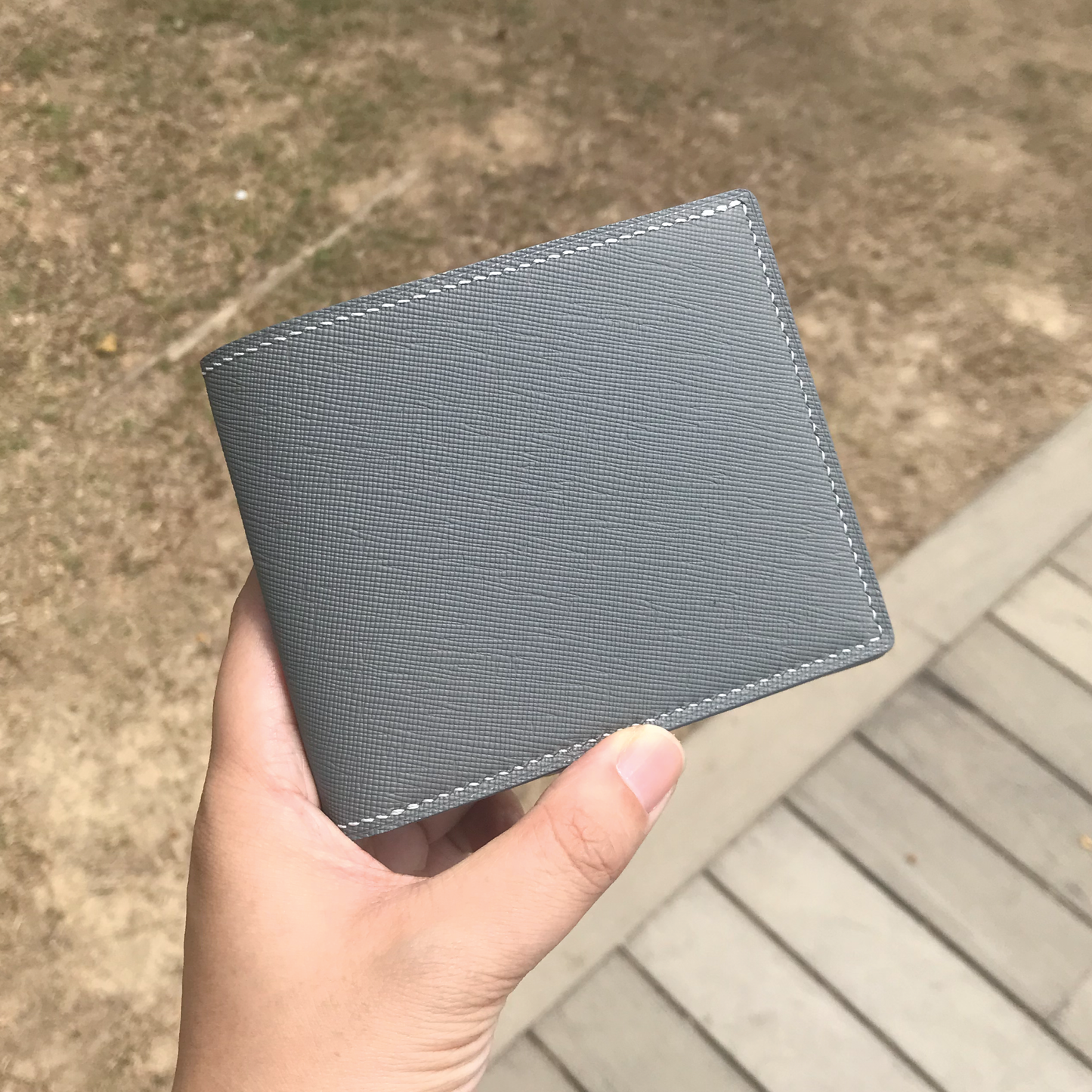 Saffiano Leather | Bifold Short Wallet | Card Slot, Photo Slot | 十字紋牛皮系列 | 兩摺短銀包 | 卡位，相位款式