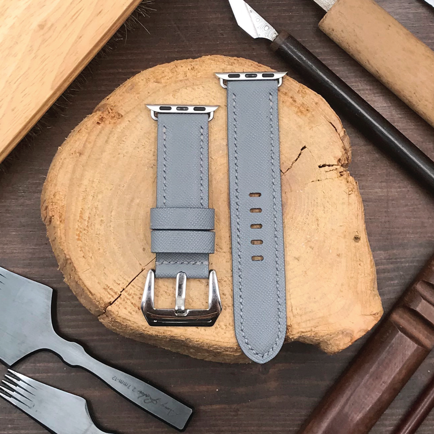 Saffiano Leather | Heavy-Duty Apple Watch Strap | 十字紋牛皮系列 | 厚身款iWatch錶帶