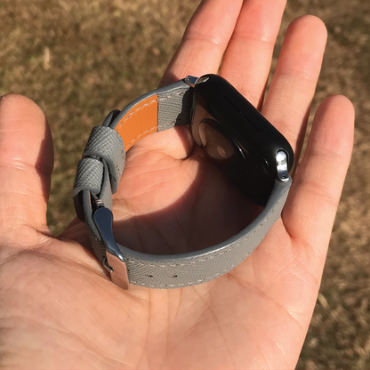 Saffiano Leather | Lightweight Apple Watch Strap | 十字紋牛皮系列 | 輕盈款iWatch錶帶