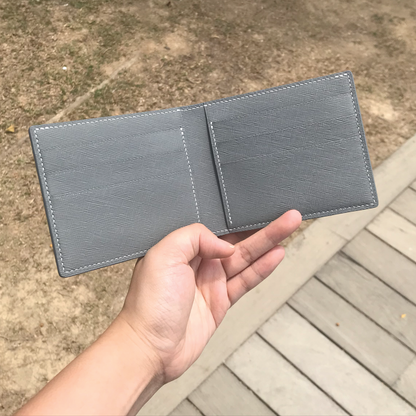 Saffiano Leather | Bifold Short Wallet | Card Slot, Photo Slot | 十字紋牛皮系列 | 兩摺短銀包 | 卡位，相位款式