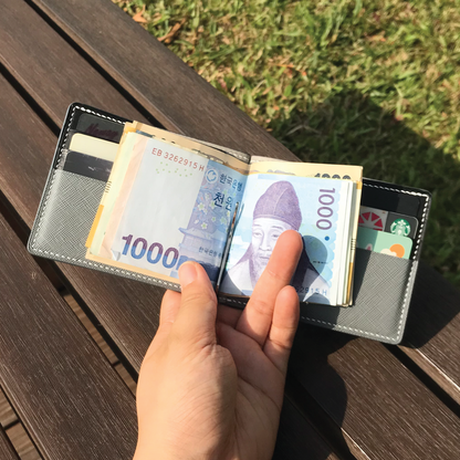 Saffiano Leather | Money Clip Wallet | 十字紋牛皮系列 | 錢夾銀包