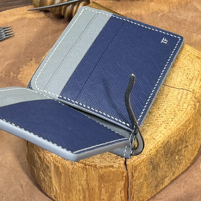 Saffiano Leather | Money Clip Wallet | Half-opened  Internal Pockets Style