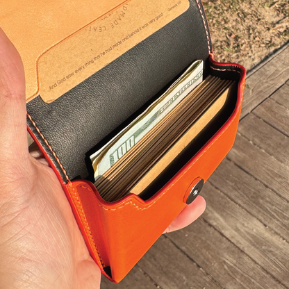 Buttero Leather | Magnetic Snap Business Name Card Case | 植鞣牛皮系列 | 磁扣開關卡片盒