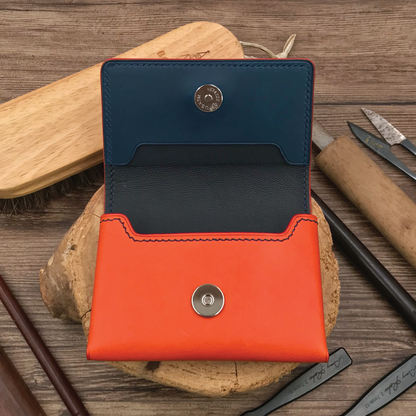 Buttero Leather | Magnetic Snap Business Name Card Case | 植鞣牛皮系列 | 磁扣開關卡片盒