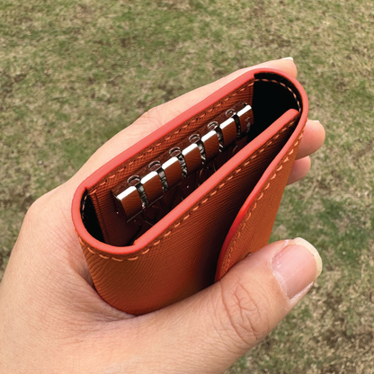 Saffiano Leather | Tri-fold Keyholder | 十字紋牛皮系列 | 三摺鎖匙包