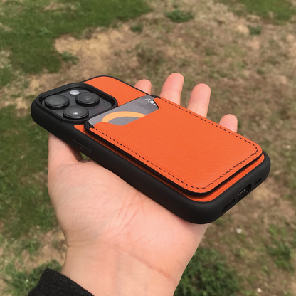 Saffiano Leather | MagSafe Cardholder | 十字紋牛皮系列 | 磁吸卡套