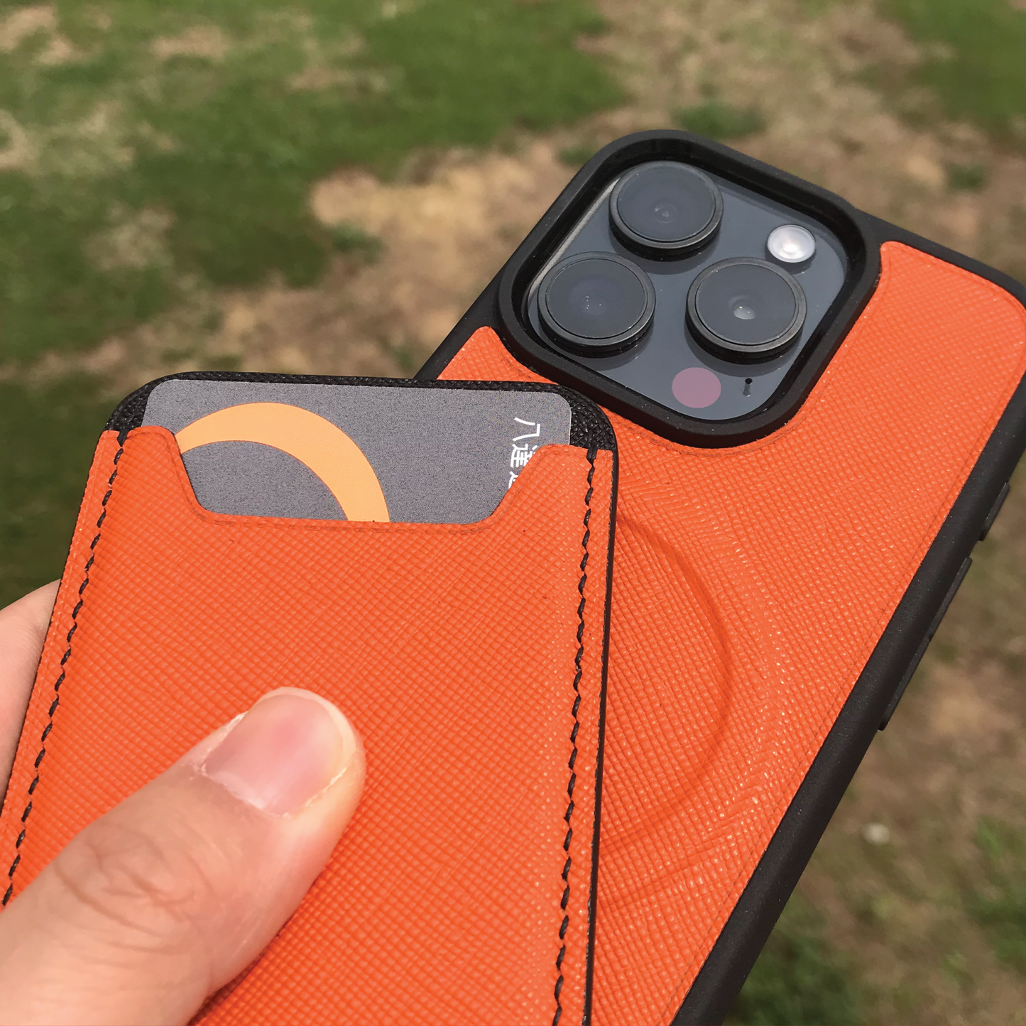 Saffiano Leather | MagSafe Cardholder | 十字紋牛皮系列 | 磁吸卡套