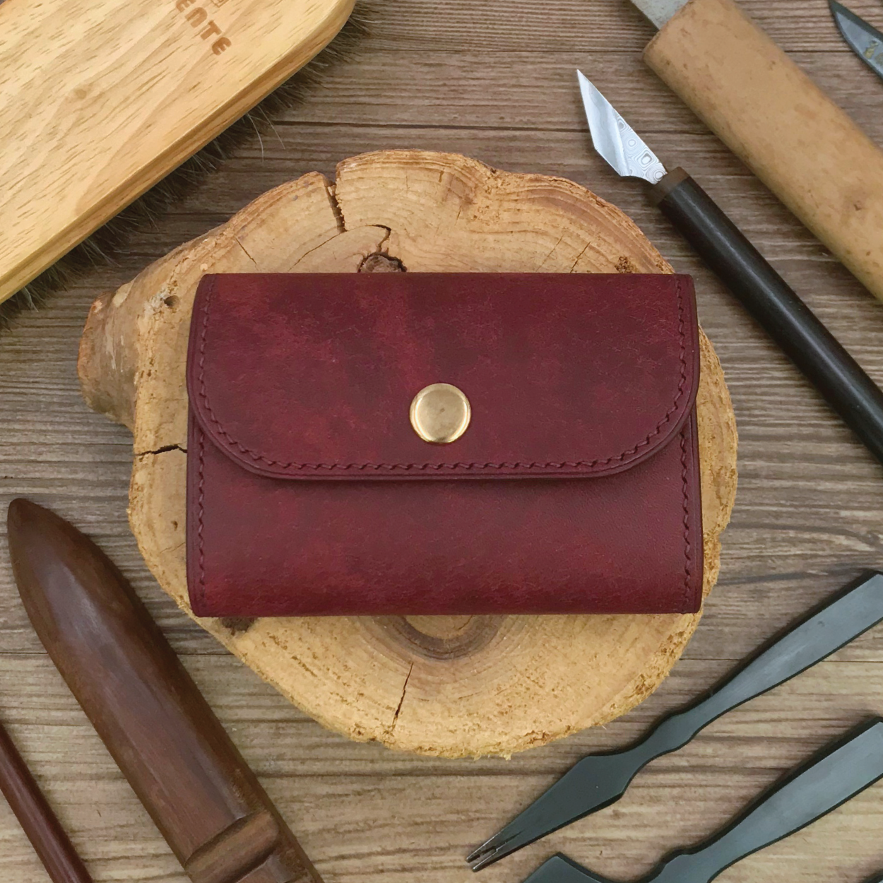 Pueblo Leather | Tri-fold Keyholder | 磨砂牛皮系列 | 三摺鎖匙包