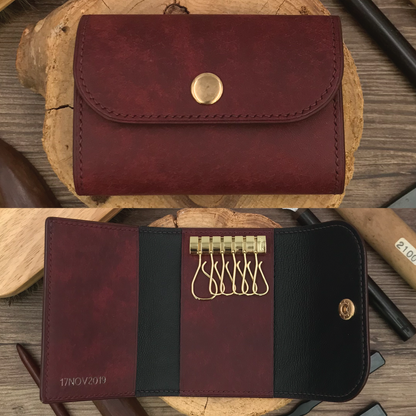 Pueblo Leather | Tri-fold Keyholder | 磨砂牛皮系列 | 三摺鎖匙包