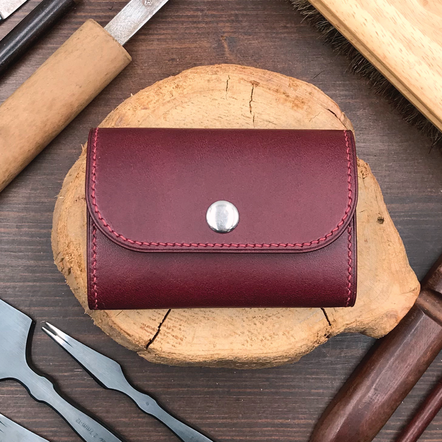 Buttero Leather | Tri-fold Keyholder | 植鞣牛皮系列 | 三摺鎖匙包