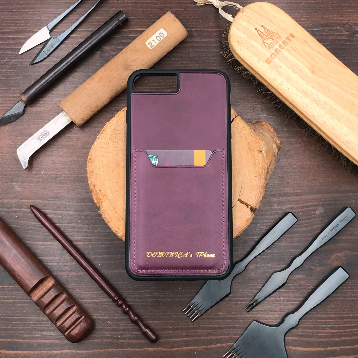 Buttero Leather | Card Slot iPhone Case | 植鞣牛皮系列 | 卡位手機殼