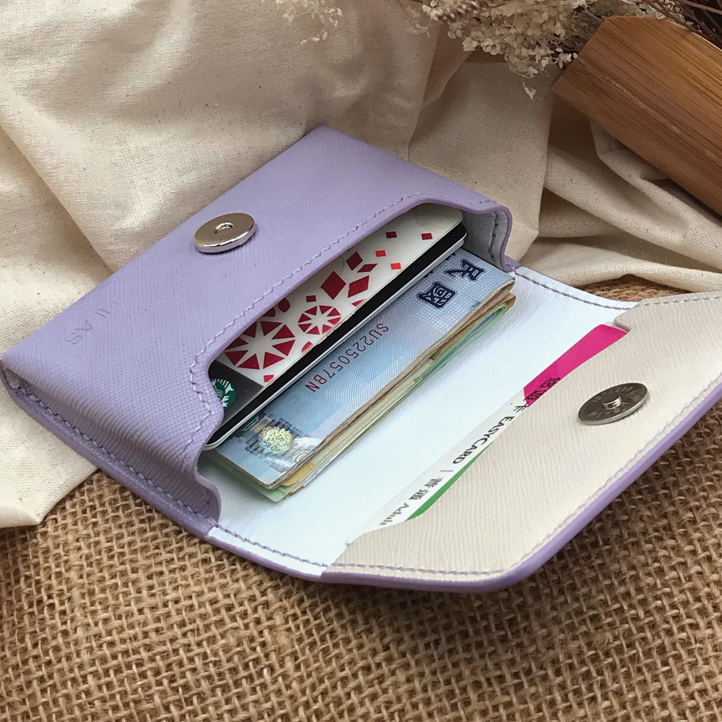 Saffiano Leather | Magnetic Snap Business Name Card Case | 十字紋牛皮系列 | 磁扣開關卡片盒