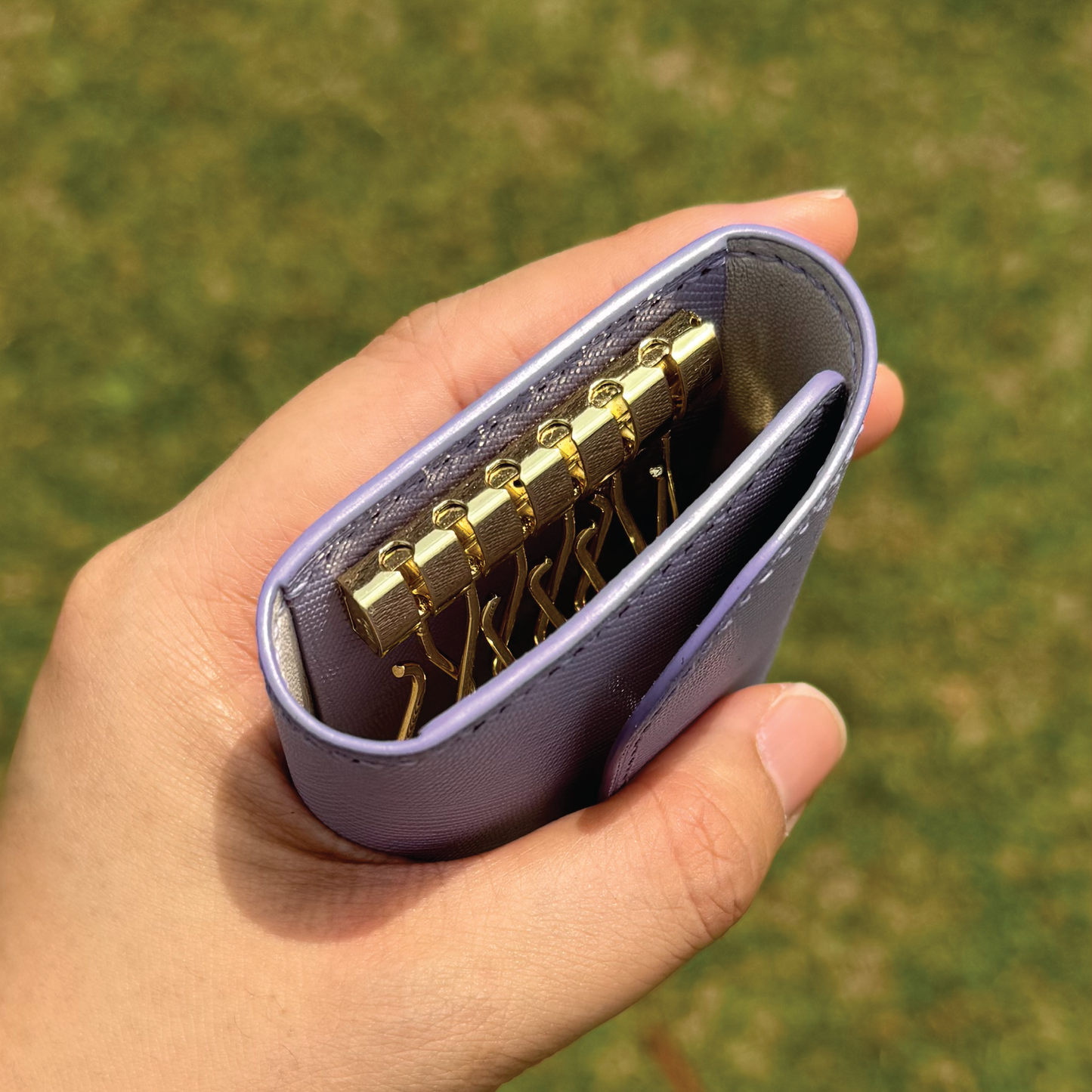 Saffiano Leather | Tri-fold Keyholder | 十字紋牛皮系列 | 三摺鎖匙包