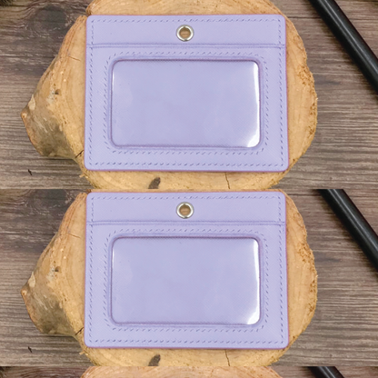 Saffiano Leather | ID Cardholder with Lanyard | 2 Photo Slots | 十字紋牛皮系列 | 掛頸職員卡套 | 兩相格款式