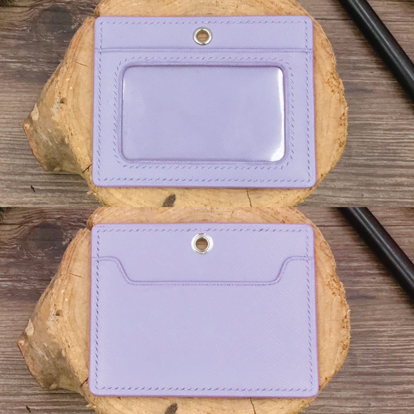 Saffiano Leather | ID Cardholder with Lanyard | Vertical, Horizontal Style | 十字紋牛皮系列 | 掛頸職員卡套 | 直款橫款