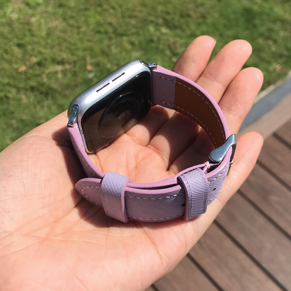 Saffiano Leather | Lightweight Apple Watch Strap | 十字紋牛皮系列 | 輕盈款iWatch錶帶