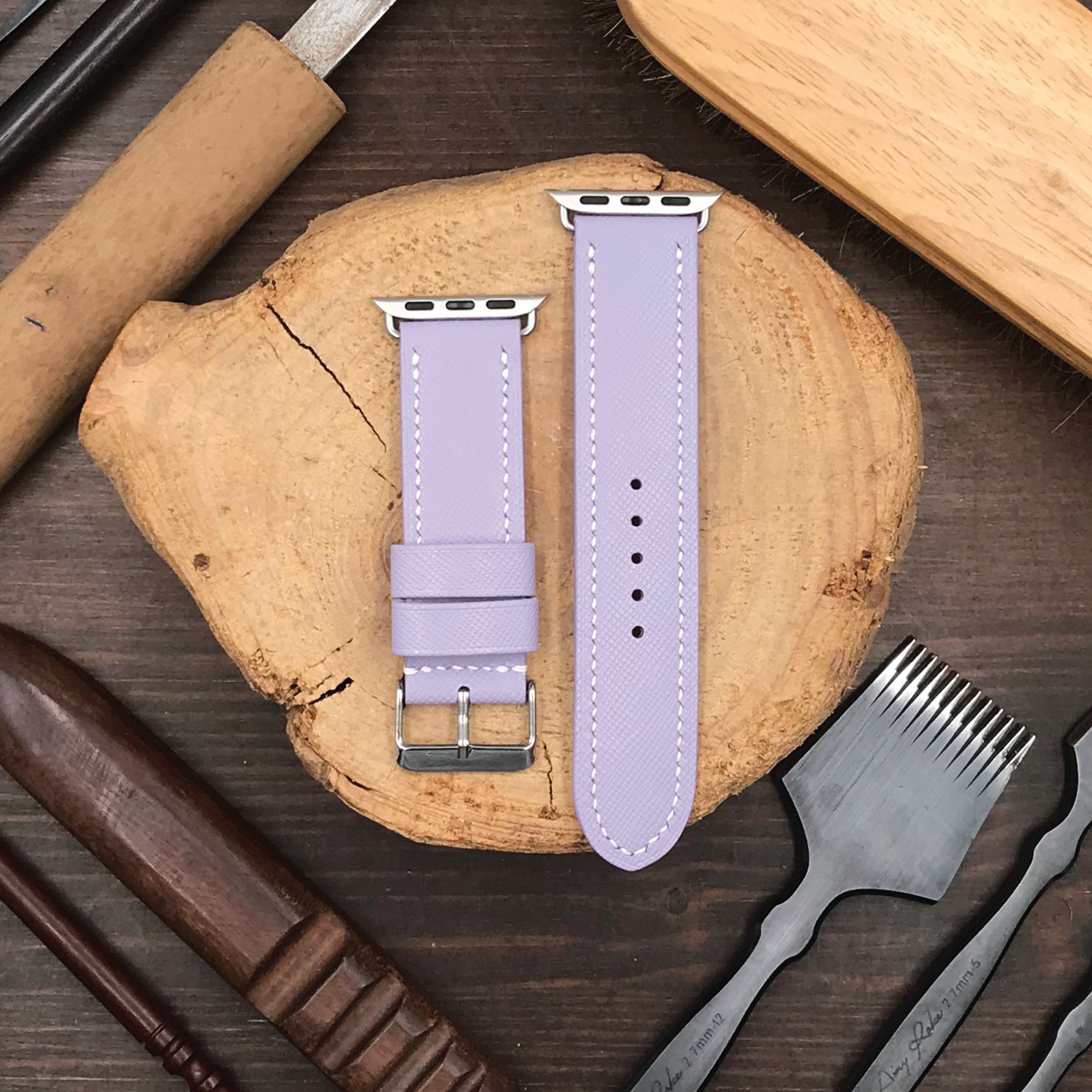 Saffiano Leather | Lightweight Apple Watch Strap | 十字紋牛皮系列 | 輕盈款iWatch錶帶