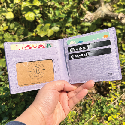 Saffiano Leather | Bifold Short Wallet | Card Slot, Photo Slot | 十字紋牛皮系列 | 兩摺短銀包 | 卡位，相位款式