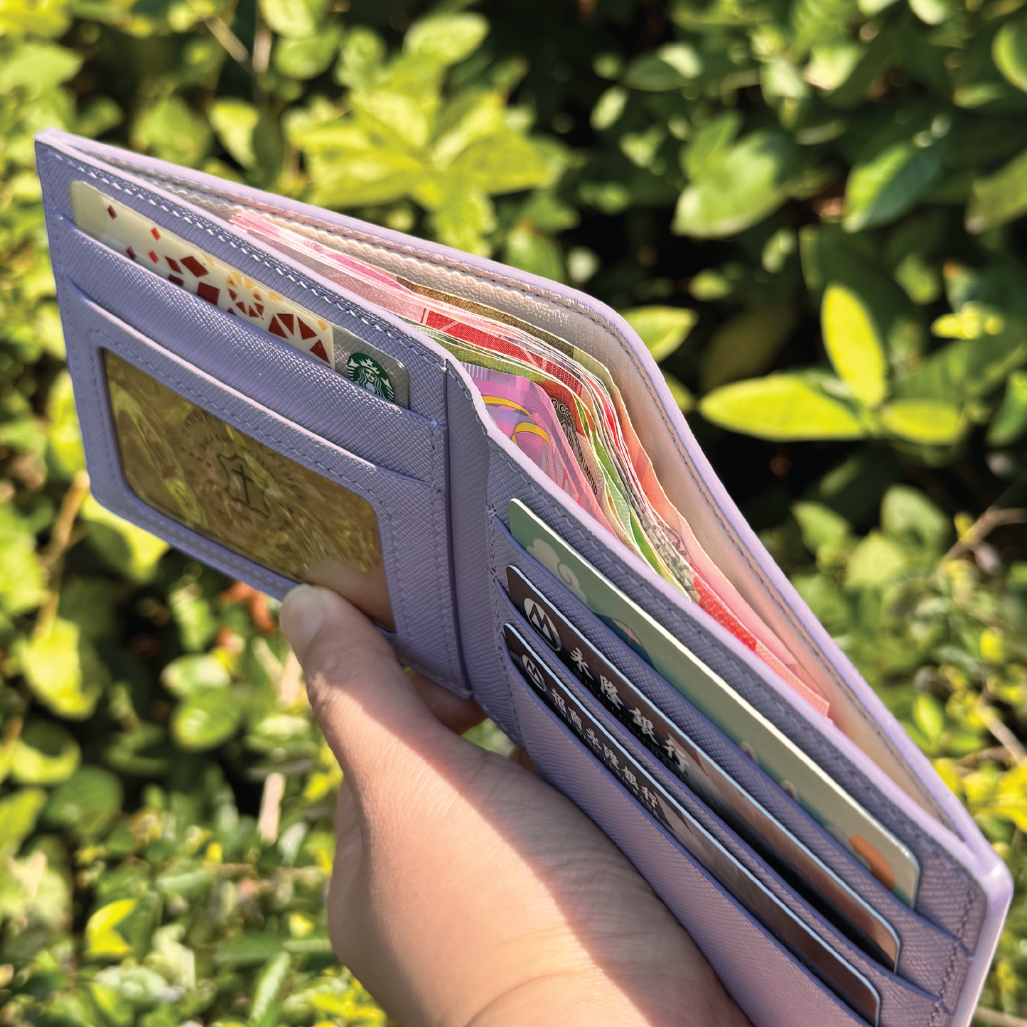 Saffiano Leather | Bifold Short Wallet | Card Slot, Photo Slot | 十字紋牛皮系列 | 兩摺短銀包 | 卡位，相位款式