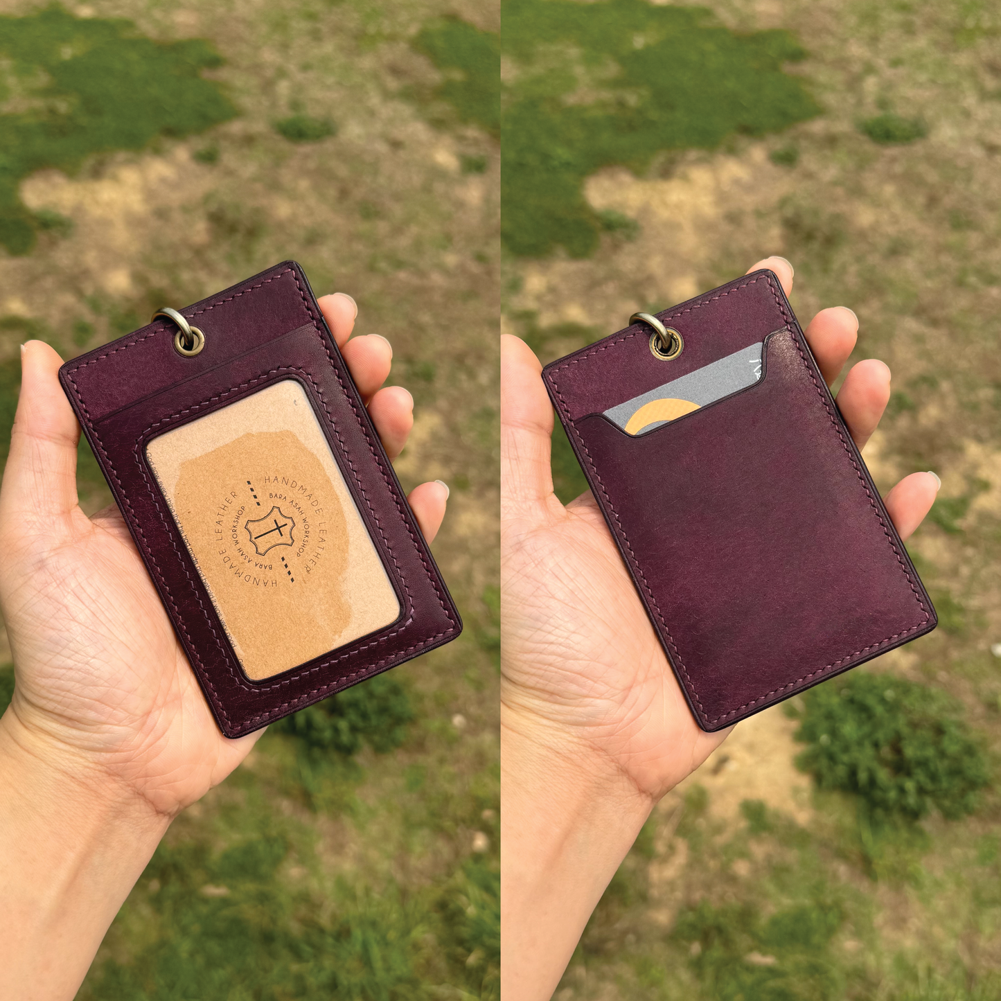 Pueblo Leather | ID Cardholder with Lanyard | Vertical, Horizontal Style | 磨砂牛皮系列 | 掛頸職員卡套 | 直款橫款