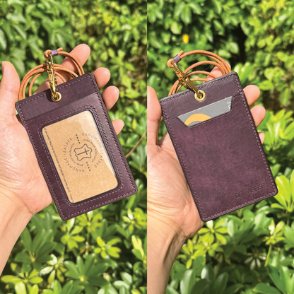 Pueblo Leather | ID Cardholder with Lanyard | Vertical, Horizontal Style | 磨砂牛皮系列 | 掛頸職員卡套 | 直款橫款