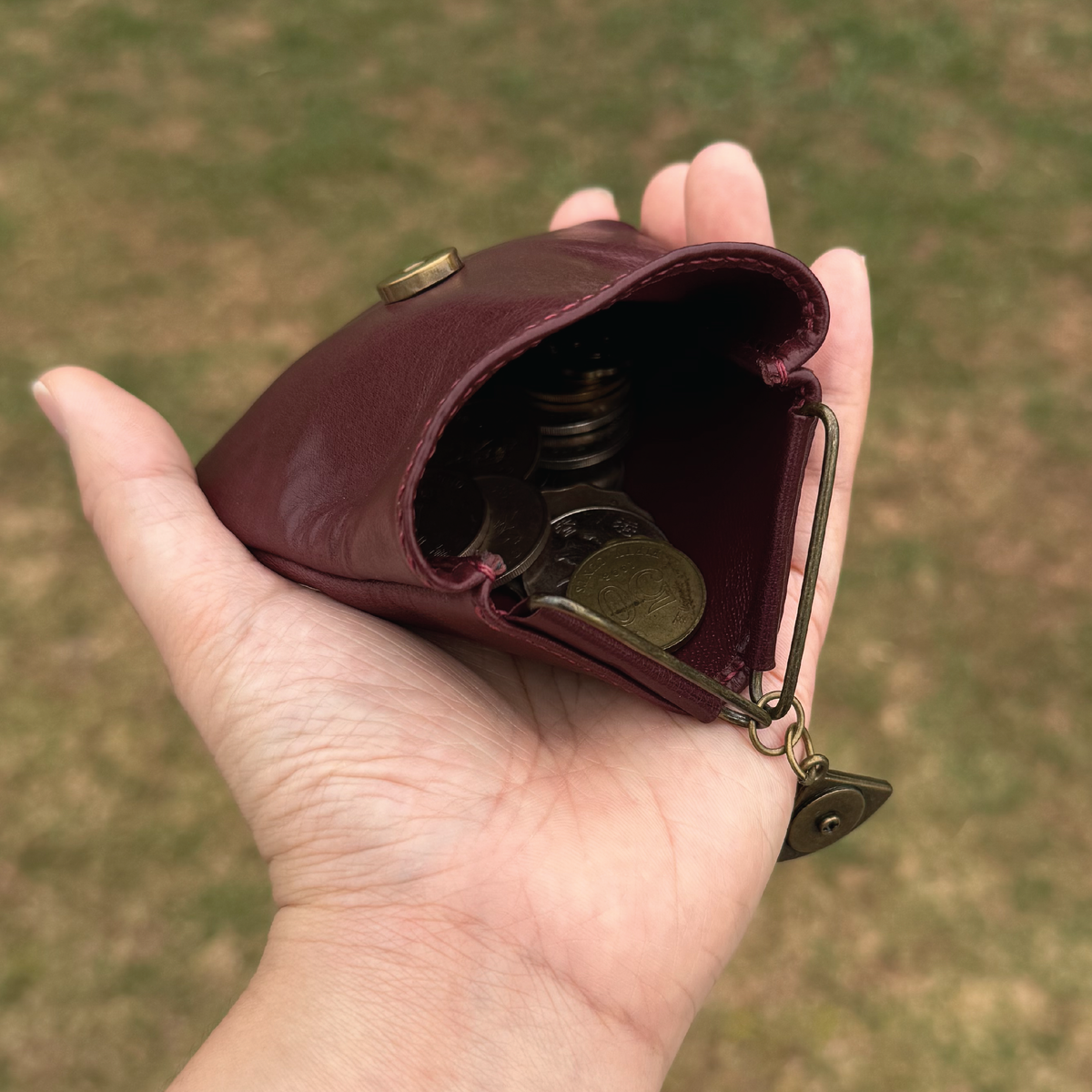Calf Leather | Japanese Onigiri Design Coins Bag