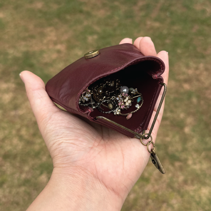 Calf Leather | Japanese Onigiri Design Coins Bag