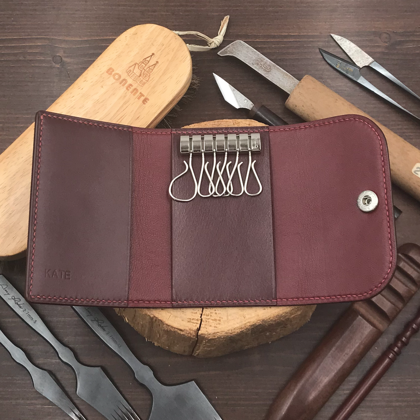 Calf Leather | Tri-fold Keyholder | 小牛皮系列 | 三摺鎖匙包