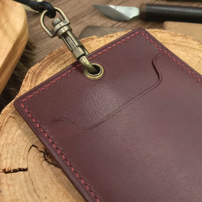 Calf Leather | ID Cardholder with Lanyard | Vertical, Horizontal Style | 小牛皮系列 | 掛頸職員卡套 | 直款橫款
