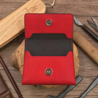 Pueblo Leather | Magnetic Snap Business Name Card Case | 磨砂牛皮系列 | 磁扣開關卡片盒