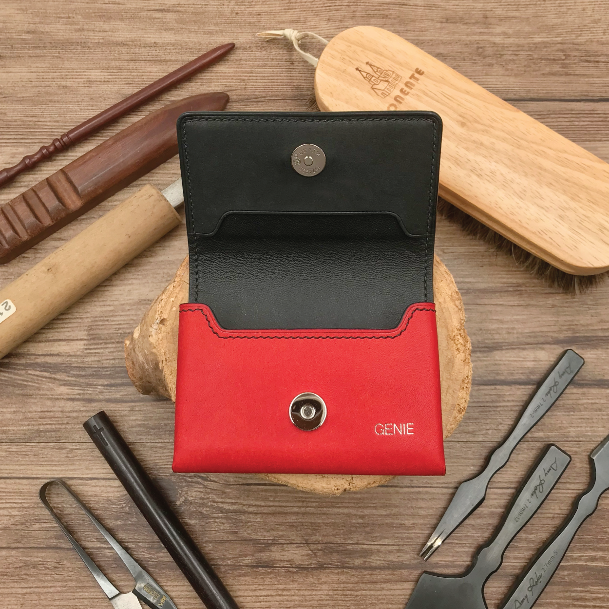 Pueblo Leather | Magnetic Snap Business Name Card Case | 磨砂牛皮系列 | 磁扣開關卡片盒