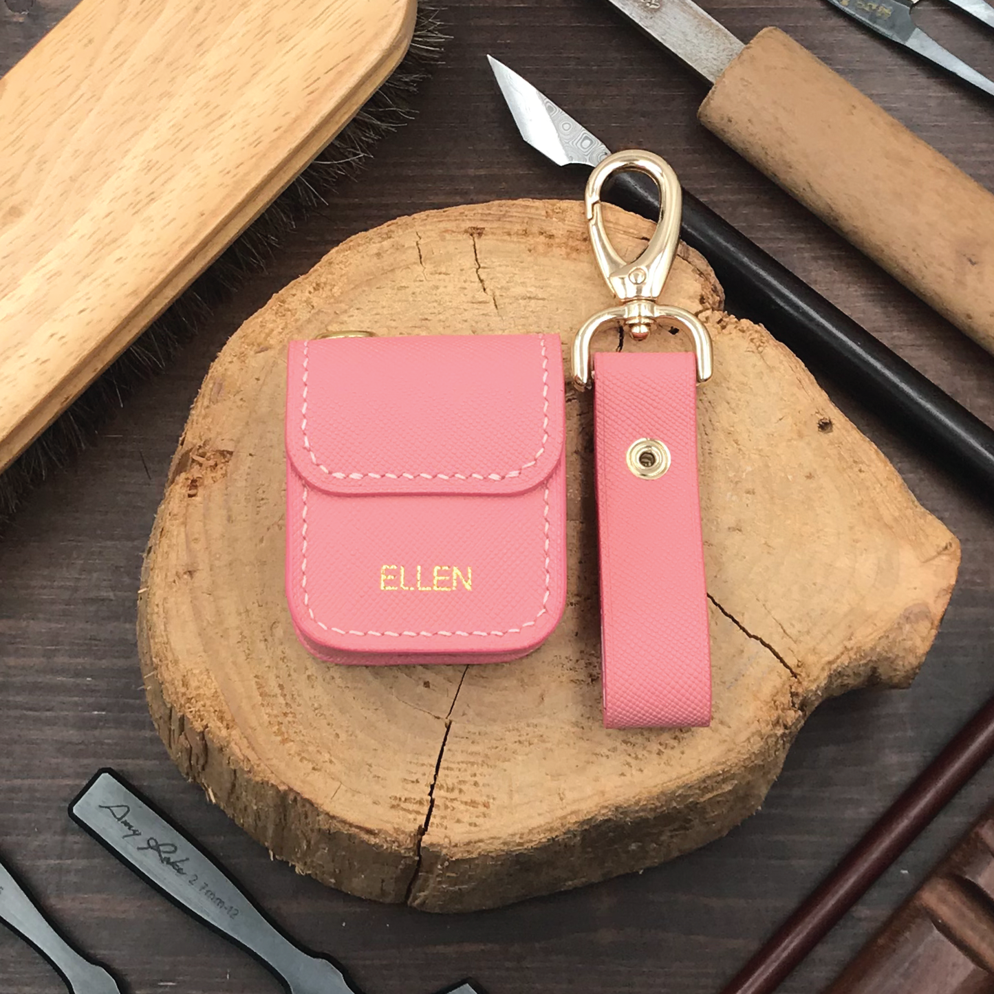 Saffiano Leather | Airpod Case | 十字紋牛皮系列 | 蘋果耳機保護套